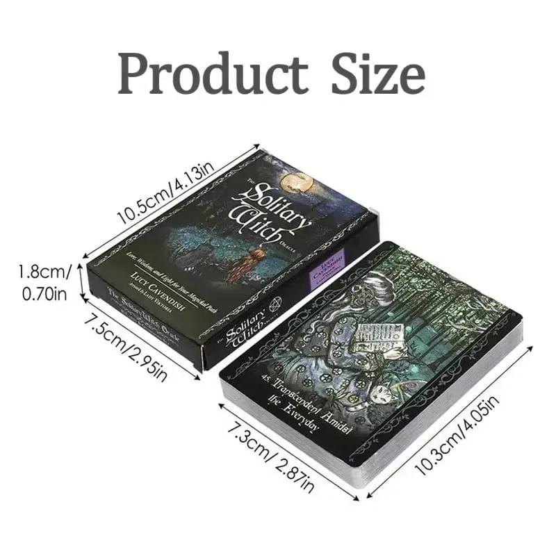Solitary Witch Oracle Tarot Card for Beginners English Party Family Gatherings Fate Divination Prophecy Card Board Games Toy