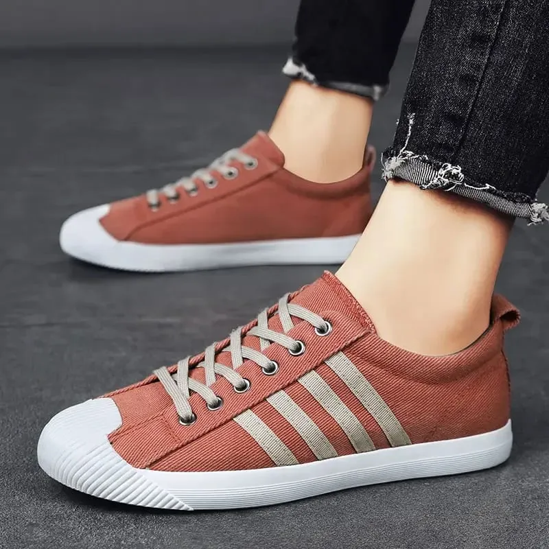 Hot Sale Summer Canvas Sneakers For Men Breathable Men's Casual Shoes Comfortable Low-cut Flat Sneakers Man Vulcanization Shoes