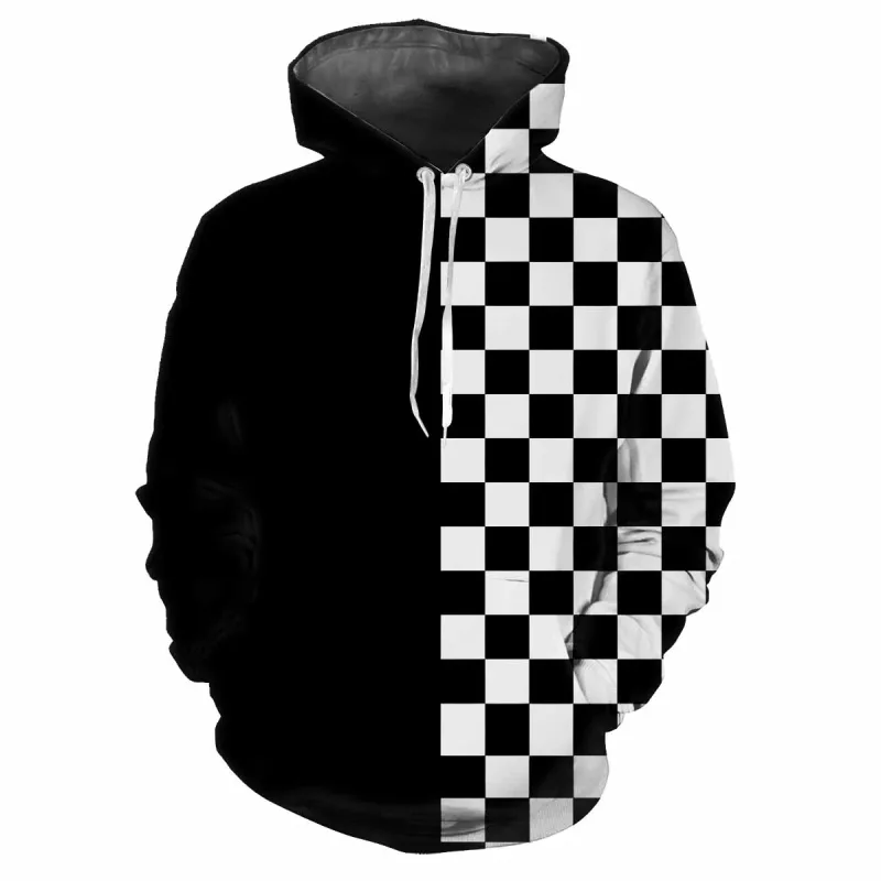 2024 moda minimalista cuadros 3D impreso hombres Tops Casual suave comodidad elegante sudaderas con capucha para hombres personalizar deportes al aire libre Sudadera con capucha
