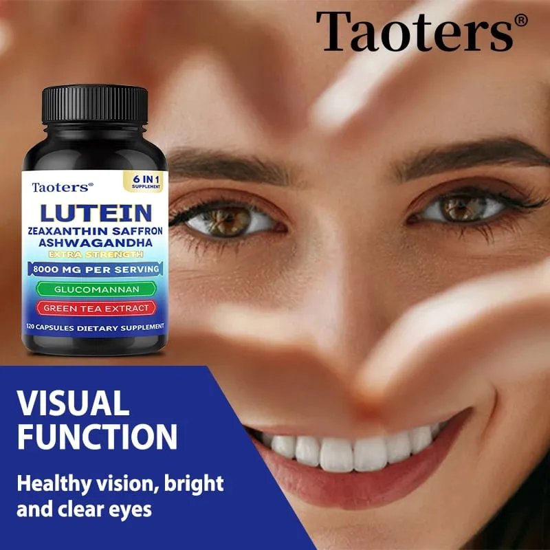Lutein & Zeaxanthin 8000mg Capsules - Eye Vitamins for Vision Health Blue Light Protection Antioxidant & Skin Elasticity