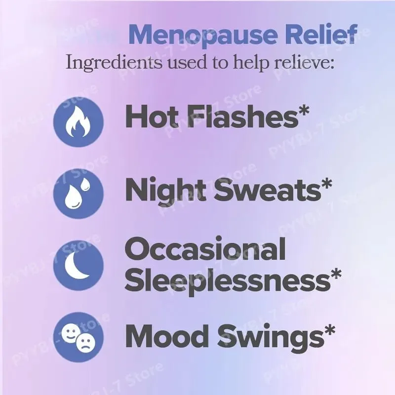 Women Complex Vitamins with Vitamin D3 B6 Menopause Use Helps Relieve Night Sweats Mood Swings Health Food Supplement 60 Pieces — image 3
