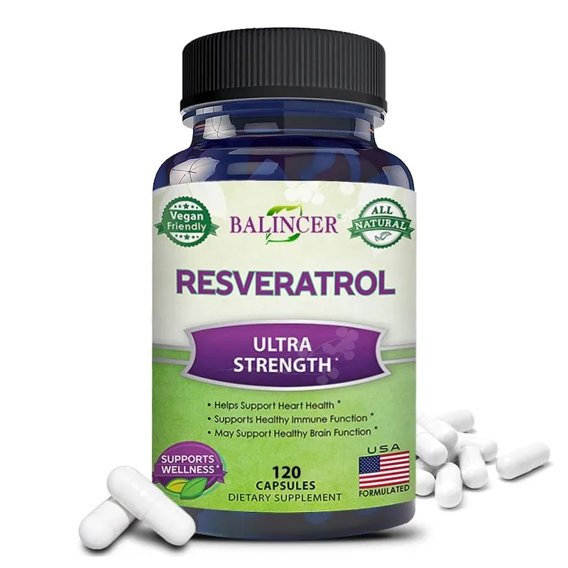 Il complesso di resveratrolo Balincer favorisce la salute cardiovascolare Protegge le arterie Rinforza il sistema immunitario Promuove la pelle liscia