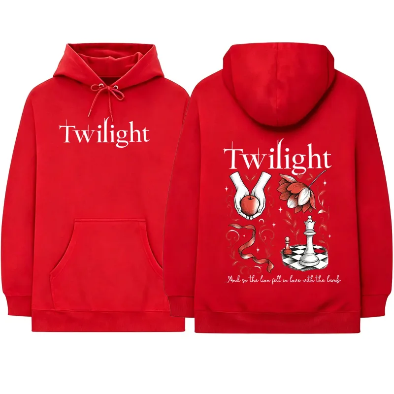Twilight Inspired Vampire Wolves Romance City of Forks Hoodies The Lion Fell in Love with The Lamb Long Sleeves Sweatshirts