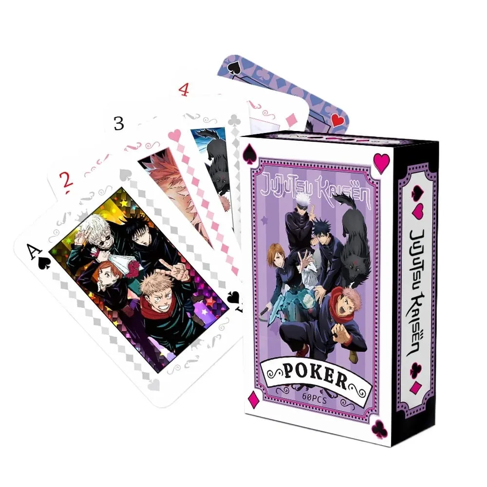 Anime Poker Legetøj Jujutsu Kaisen Brætspilskort Gojo Satoru Itadori Yuji Cosplay Indbundet gave