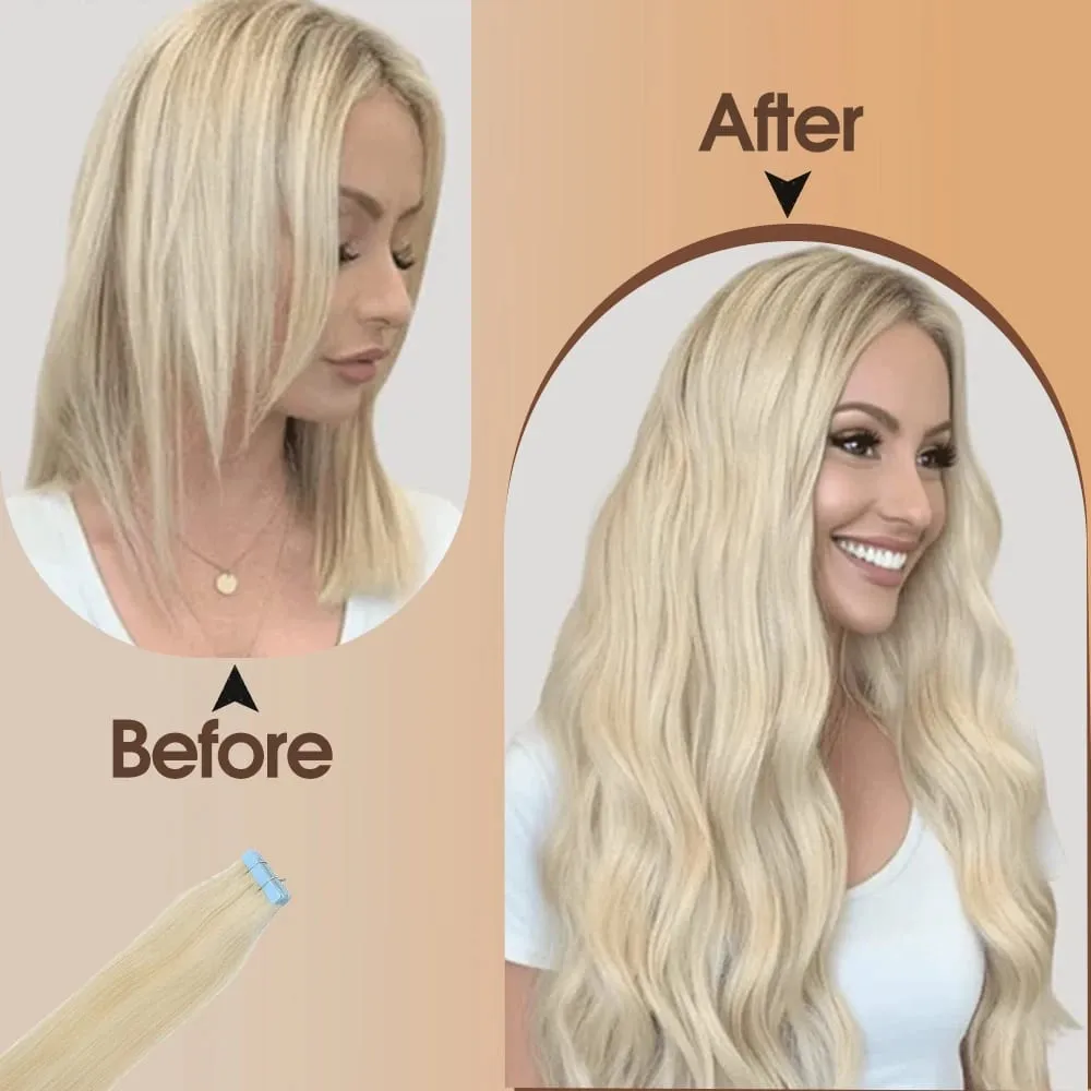 Tape in Human Hair Extensions Silky Straight Remy Skin Weft Tape Hair Extension 12-20 inch 20pcs/pack 1B Natural Black 30g for Add Volume