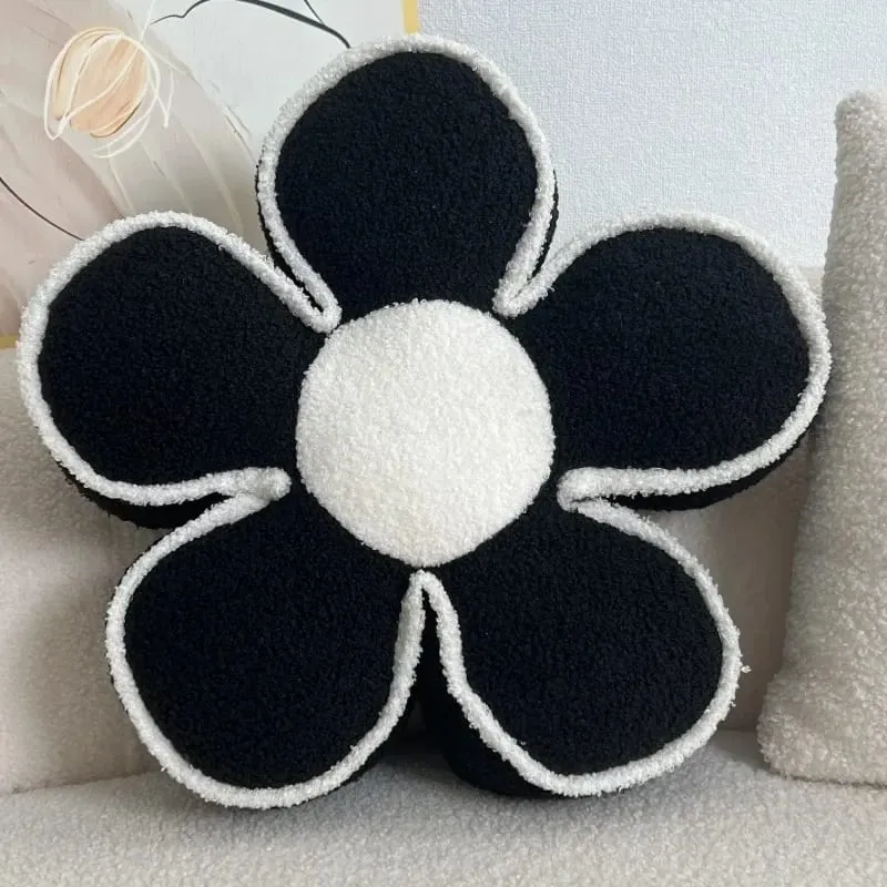 Luxury Sunflower Petal Flower Pillow Sofa Living Room Cushion Bay Window Bed Decor Headrest Backrest Pad PP Cotton Filled Pillow