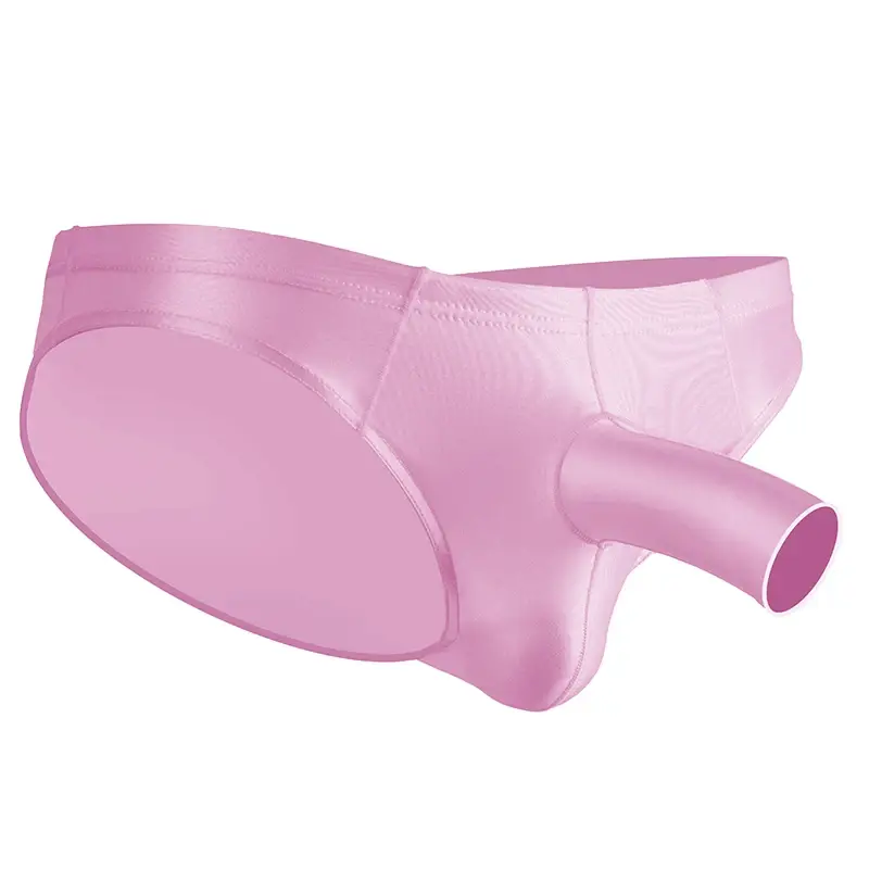 High Elastic Bikini Briefs gay Men's glossy underwear open Pouch Panties Men Smooth gay underwear