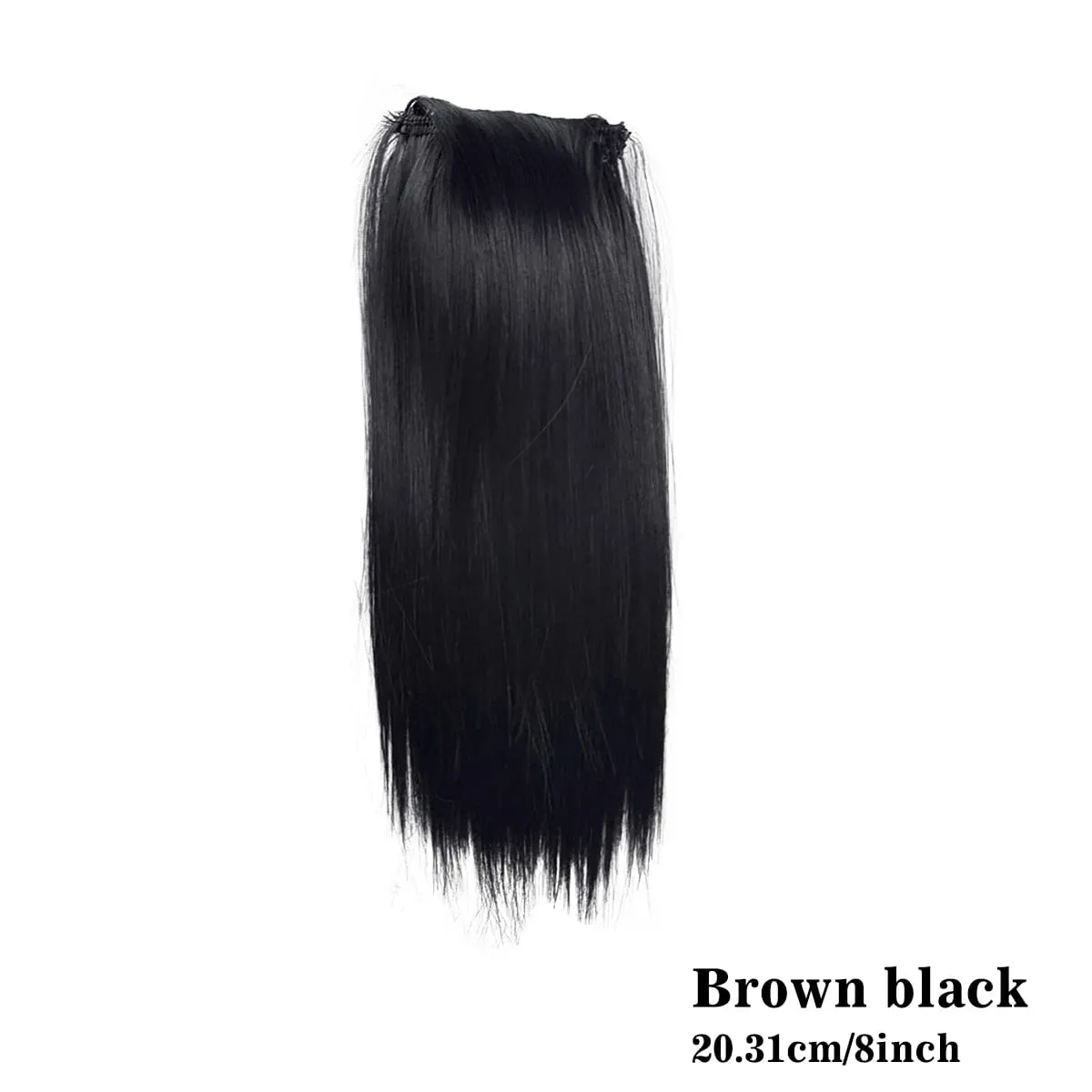 Straight Clip In Hair Extensions Synthetic 8"12" Hair Topper For Women Invisible Clip On Hair Patch Thick Booster Hairpieces