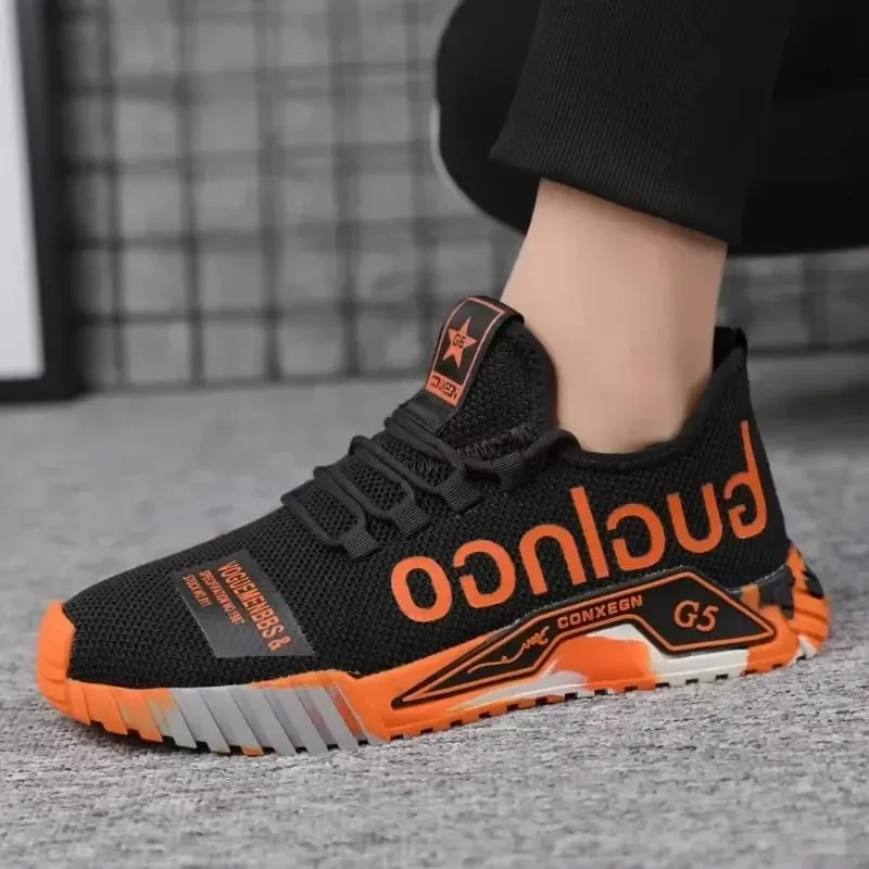 Gym New Vulcanized Lace-up Walking Sneakers Comfortable Wear-resistant Casual Shoes Walking Summer Mesh Flats Fashion Breathable — image 3