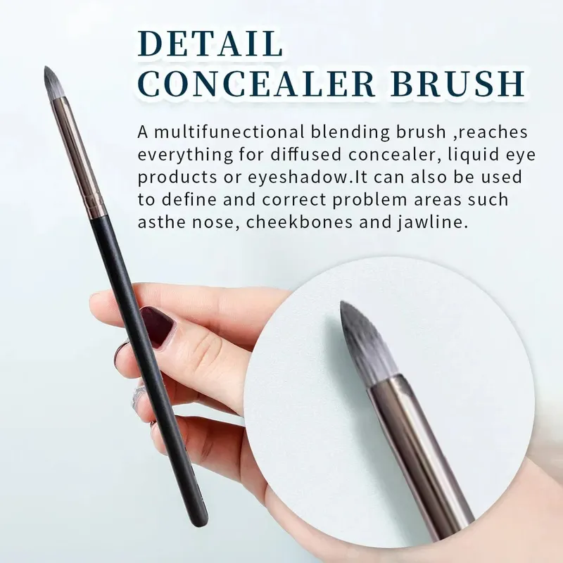 Natural Eye Makeup Brushes Set Eyeshadow Brush Eyebrow Contour Eyeliner Brush Women Eyes Cosmetic Blending Detail Make Up Tools