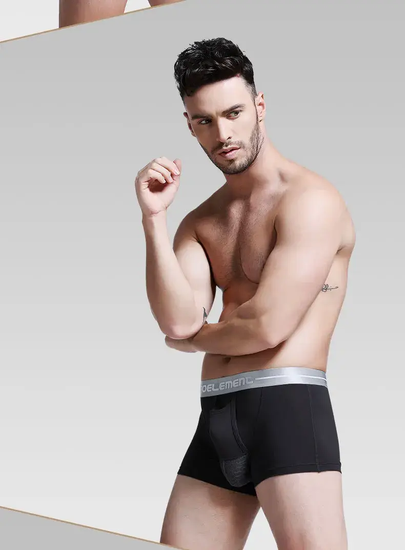 Calzoncillos Bóxer para hombre, ropa interior push-up, calzoncillos modales, bolsa de separación de balas transpirables, bragas Cueca de talla grande L-5XL