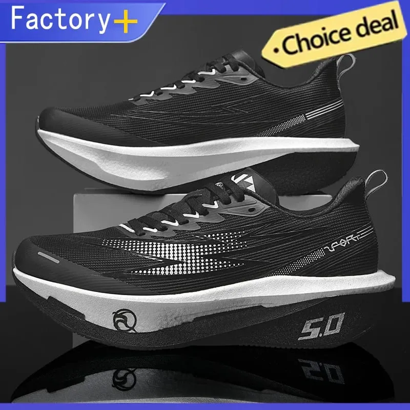 Running Shoes Men Carbon Board Speciality Marathon Sports Breathable Lightweight Women's Comfortable Athletic Nonskid Sneakers