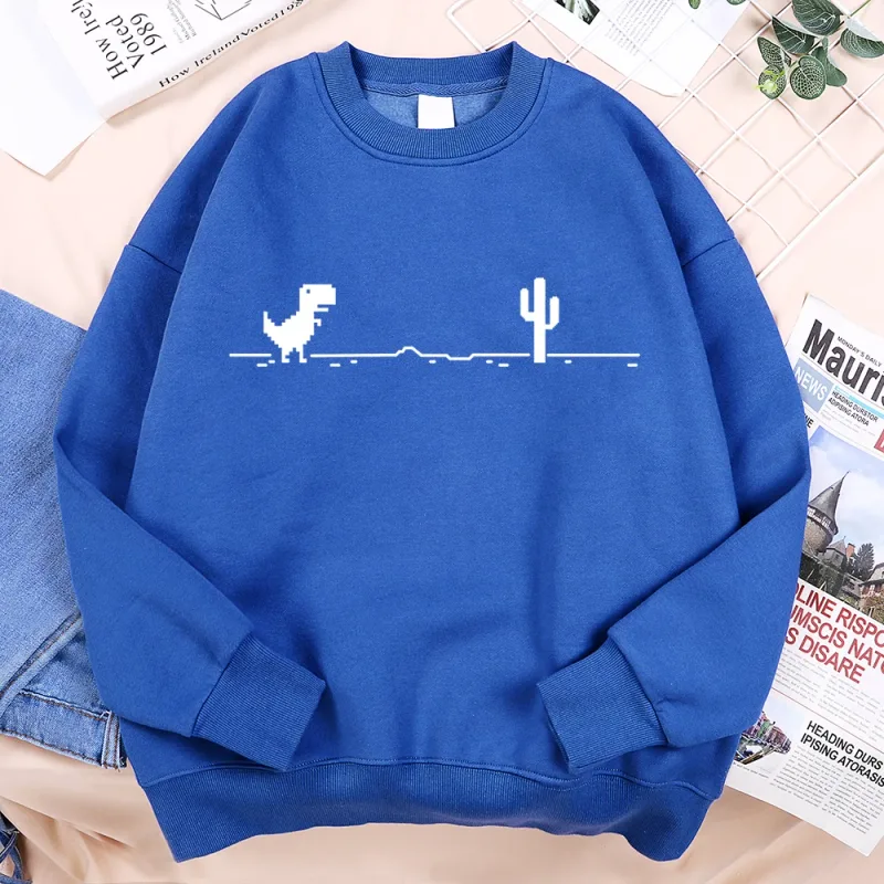 Rede mau funcionamento pequeno dinossauro moletom masculino feminino casual com capuz hip hop confortável streetwear solto roupas quentes hoodies