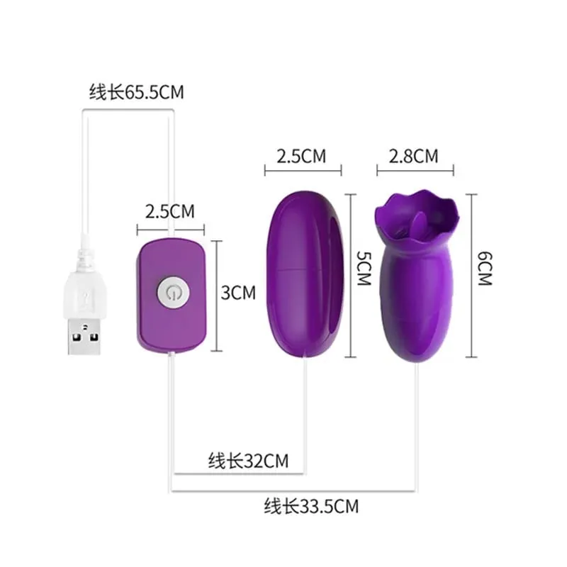 Powerful Double Vibrating Bullet Egg G Spot Clitoral Stimulator USB Rechargeable Waterproof Sex Toy for Women