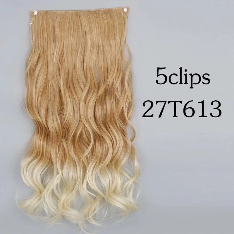 Tổng Hợp 22 32 Inch 5 Kẹp Tóc Chịu Nhiệt Giả Bộ Tóc Giả Dài Lượn Sóng Kiểu Tóc Kẹp Trong Tóc