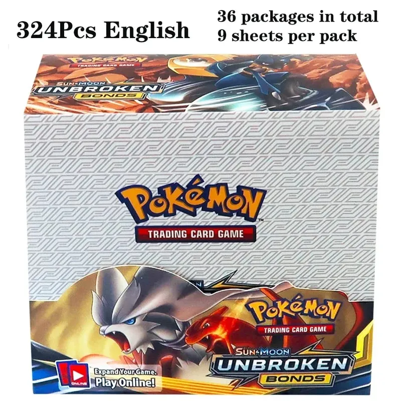 324 pièces Pokemon TCG: épée et bouclier tempête obligations Booster boîte jeu de cartes à collectionner carte Pokemon enfants jouets jeu de société