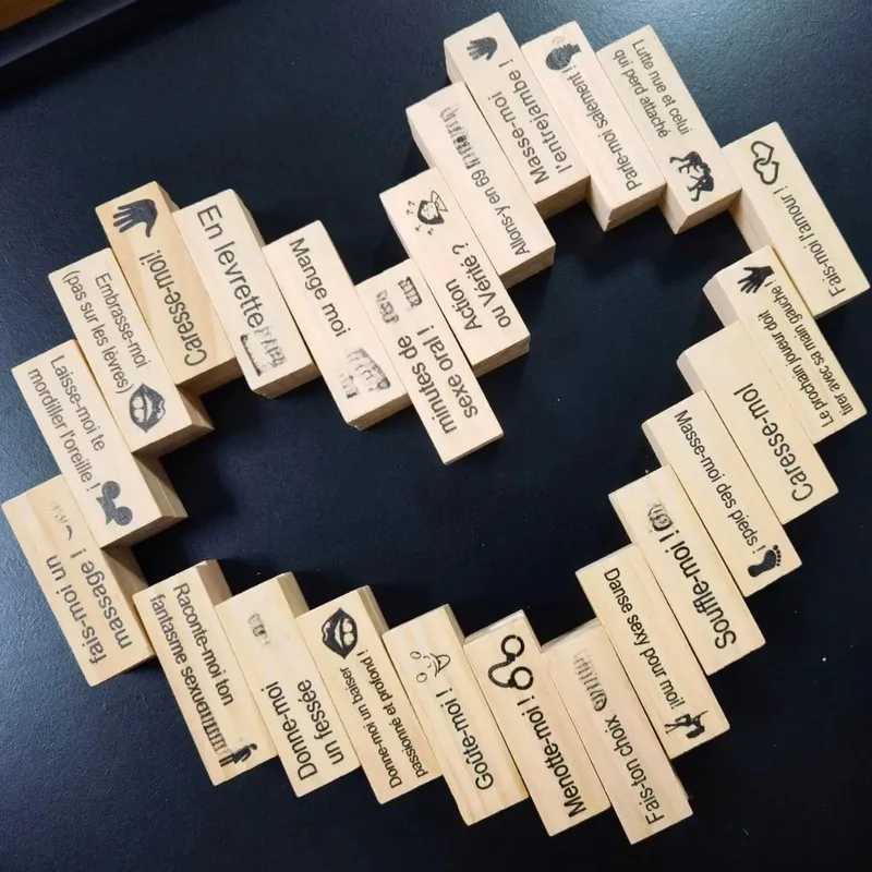 48Pcs Wooden Sex Block Tumbling Tower Stacking GamesGame For Adults Sex Toys Valentine For Couples Erotica Party SM Block