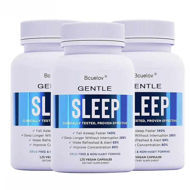 Sleep Supplement - with Magnesium Combats Nighttime Sleep Restores Sleep Quality Prolongs Sleep Time and Relieves Stress