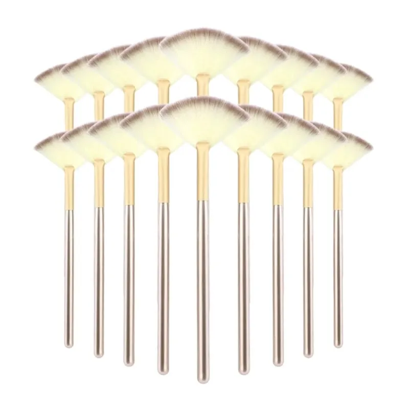 10/20/50PCS Multi-purpose Fan Shaped Brush Soft Highlighter Blusher Contour Loose Powder Brush Facial Mask Brush Beauty Tools