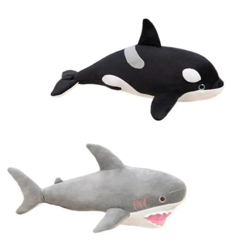 Animal Cartoon Simulated Killer whale Dolls PP Cotton Funny Great White Shark Plush Toys 32cm Kawaii Animals Plush Pillow