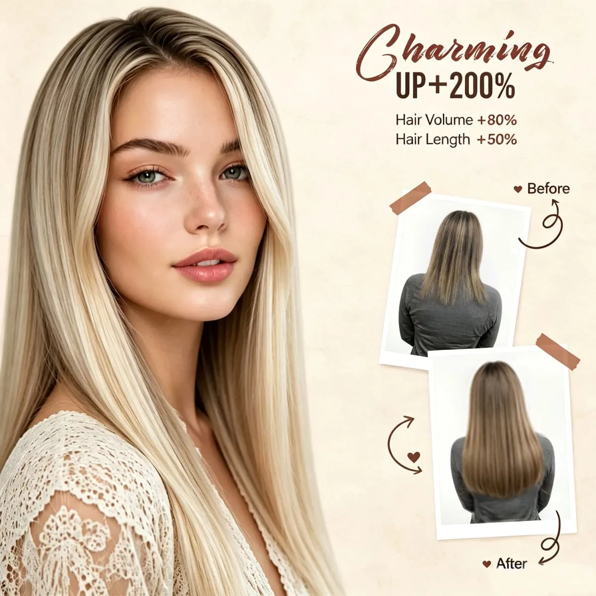 4PCS 14inch Short Clip in Hair Extensions Straight Clip Hair Extensions Invisible Lace Weft Soft Synthetic Hairpieces for Women