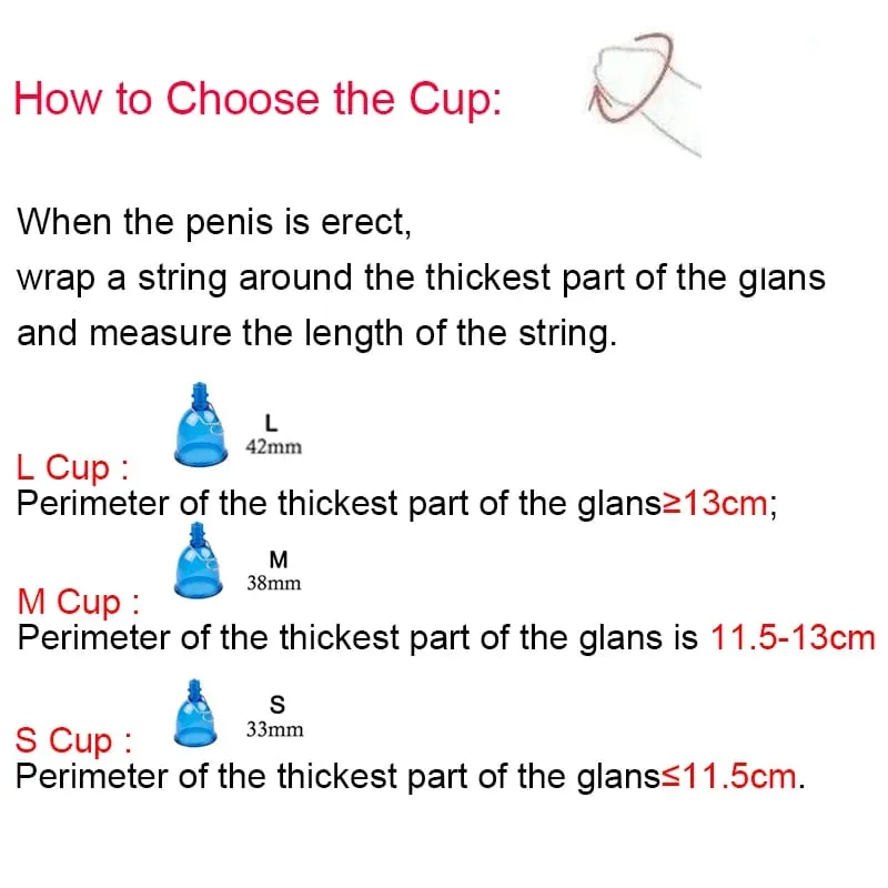 Penis Pump Enlargement Extender Vacuum Cup Hanger Trainer Dick Enlarger Erection Enhancer Bigger Growth Adult Sex Toys for Men