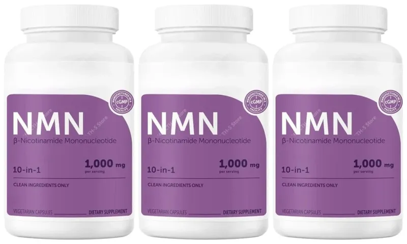 NMN Complex 1000mg Per Serving 10-in-1 NAD+ Precursor with Resveratrol CoQ10 120 Vegetarian Capsules Daily Support