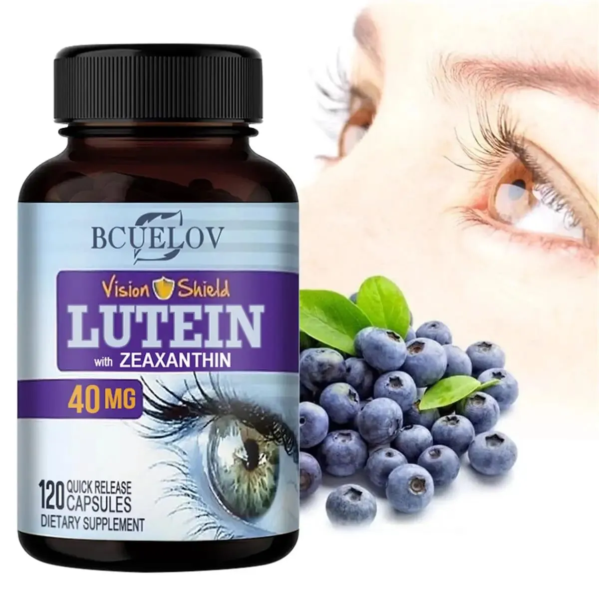 Lutein Eye Care-with Bilberry Extract and Zeaxanthin Supports Eye Health Promotes Healthy Vision and Maintains Macular Health