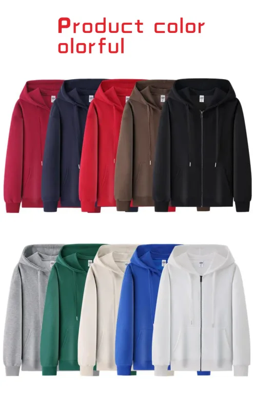 Fashion Hoodie, Hoodie, Custom Zipper Jacket, Cardigan, Printed Logo, Embroidered Logo, Men's and Women's Pure Cotton Clothes