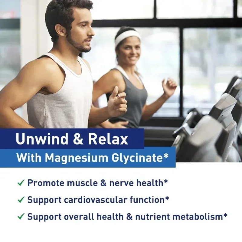 Magnesium Glycinate - Support Nerve Heart and Muscle Health Helps with Stress Sleep Quality Support Muscles Recovery