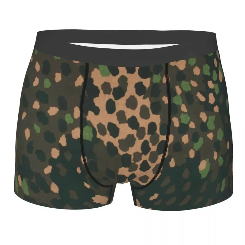 Male Cool WW2 Camo Underwear Germany Arm Military Camouflage Boxer Briefs Stretch Shorts Panties Underpants