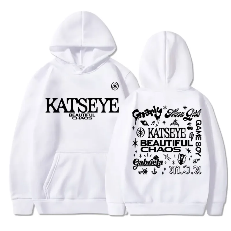 Kpop katseye belo caos álbum tour hoodies moda retro harajuku masculino feminino sportwear velo oversized agasalho streetwear