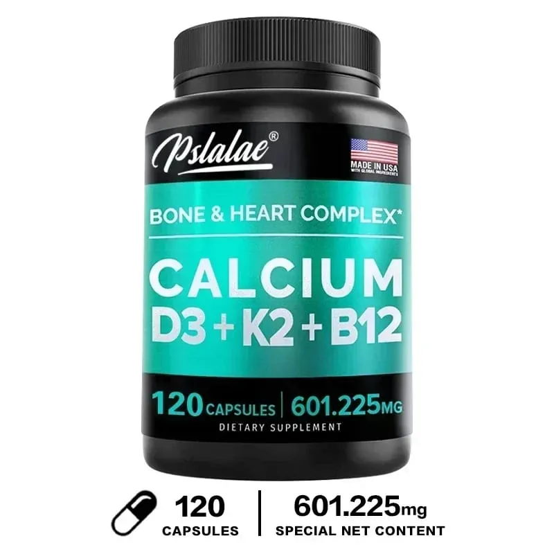 Calcium 600 Mg Vitamin D3 K2 B12 Supplement - Provides Heart Bone and Immune Support for Women and MenSupplements