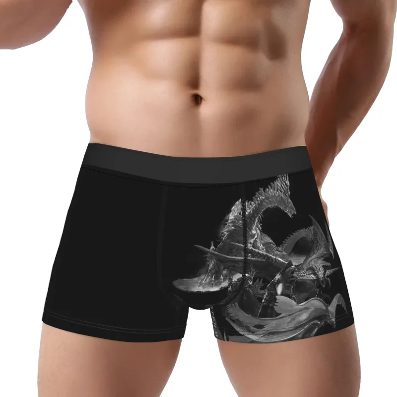 Wilds Lagiacrus BP Monster Hunter Underpants Breathbale Panties Men's Underwear Ventilate Shorts Boxer Briefs