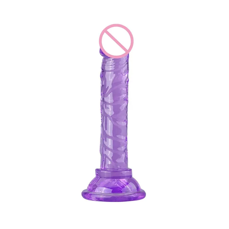 Realistic Dildo Strong Suction Cup Soft Crystal Jelly Dildo Penis Sex Toys for Woman Fake Dick Big Penis Anal Butt Plug Sex Shop