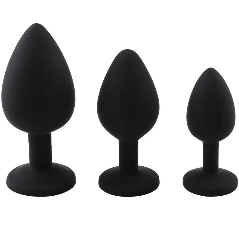 S/M/L Soft Silicone Anal Plug Mini Erotic Butt Plug Sex Toy for Beginner Men Women Gay Couples Prostate Stimulator Anal Sex Toy