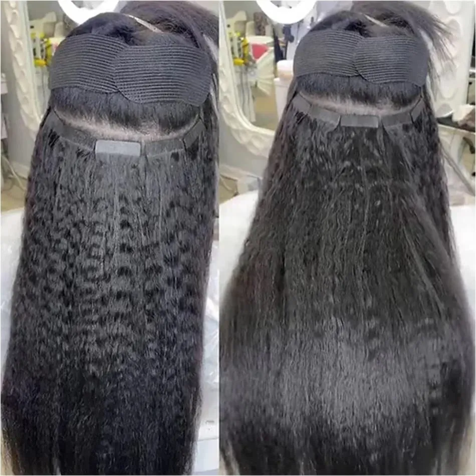 Tape In Kinky Straight Human Hair Extensions Brazilian Hair Adhesive Extensions Skin Weft Black 100% Human Hair 100grams