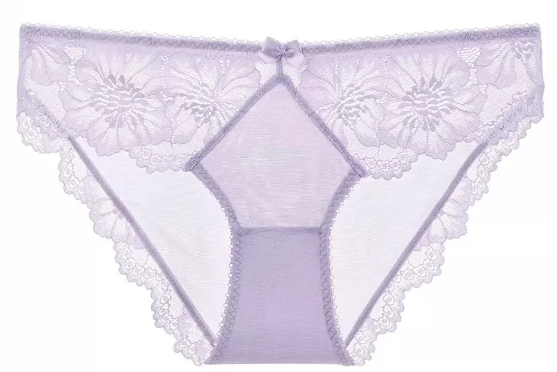 Women Lace Bra Panty Set Summer Thin Push Up Side Support Anti Sag Sexy Pure Desire Lingerie Underwear Suit 32‑38