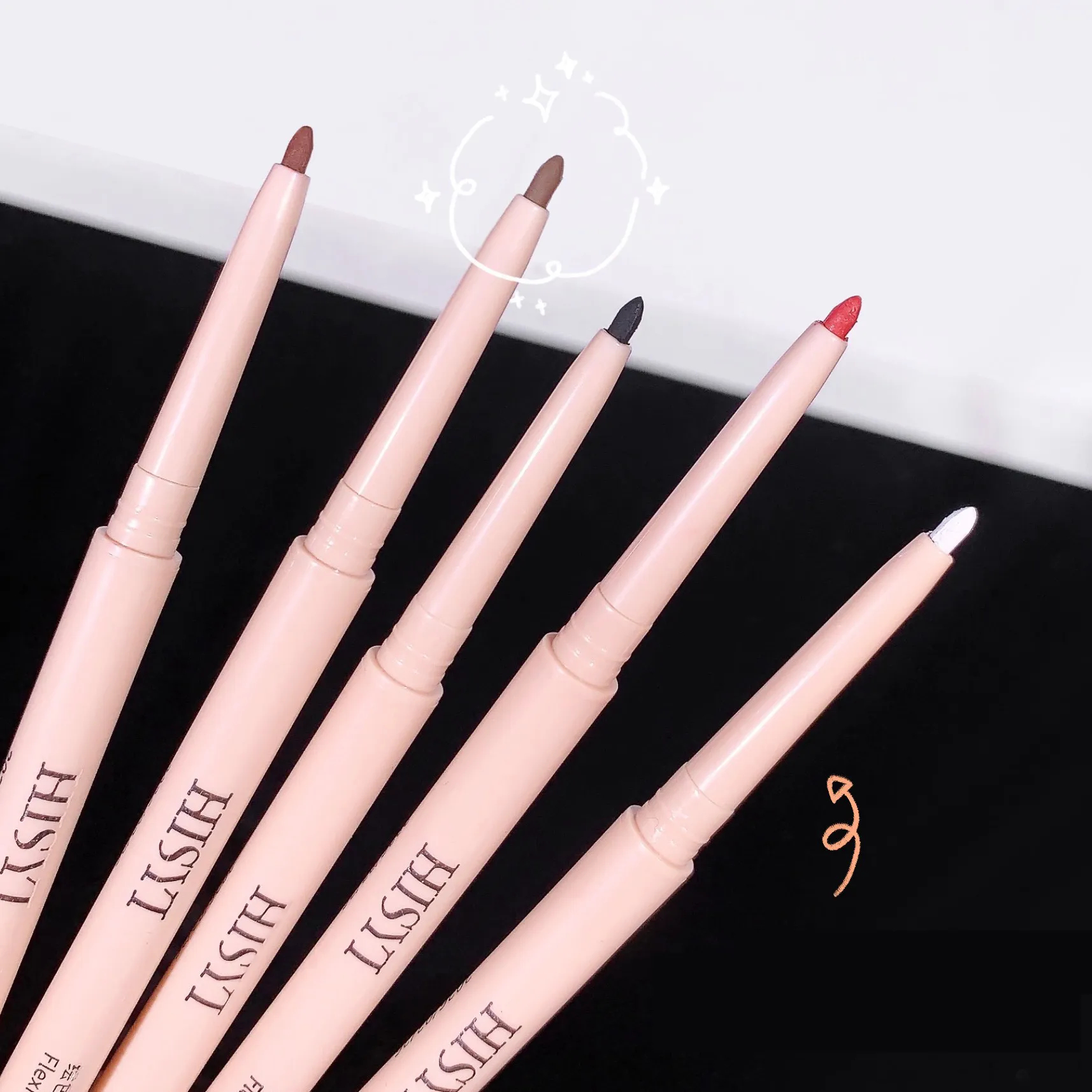 Ultra-fine Matte Red Gel Eyeliner Pencil Brown Under Eye Liner Pen Waterproof Matte Aegyosal Lying Silkworm Eyes Makeup