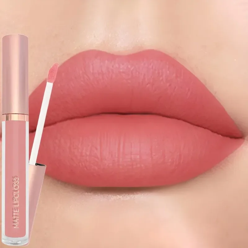 12 cores fosco veludo sexy brilho labial à prova dlong água de longa duração antiaderente copo lábio esmalte nude batom líquido lábios maquiagem cosméticos — image 9