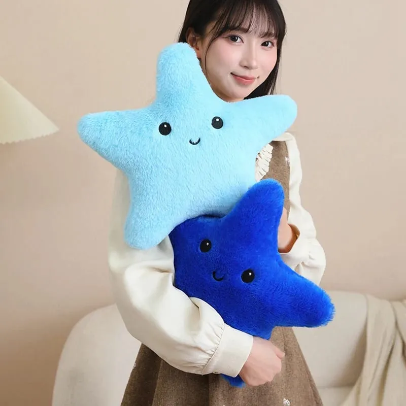 35/40cm Starfish Star Plush Pillow Stuffed Smiling Happy Sky Pillow Colorful Decor Cushion for Sofa Chair Back Support Gift
