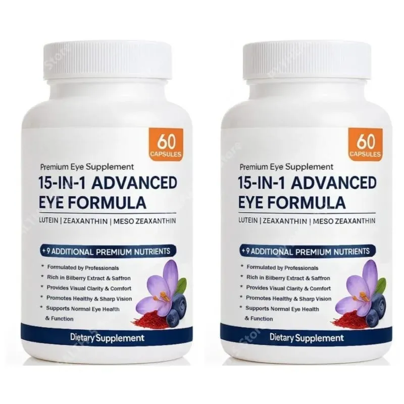 Advanced Eye Nutrition Capsules Lutein Zeaxanthin Astaxanthin Relieves Eye Dryness & Fatigue Antioxidant Eye Support 60 Count