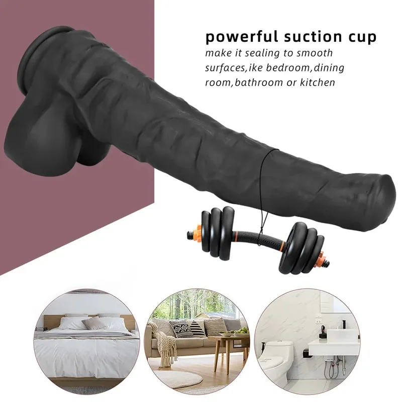 Consolador de caballo súper grande de 38,5 cm con ventosa, sensación de piel suave, pene enorme, falo grueso, tapón Anal, Miembro grande, Juguetes sexuales para mujeres