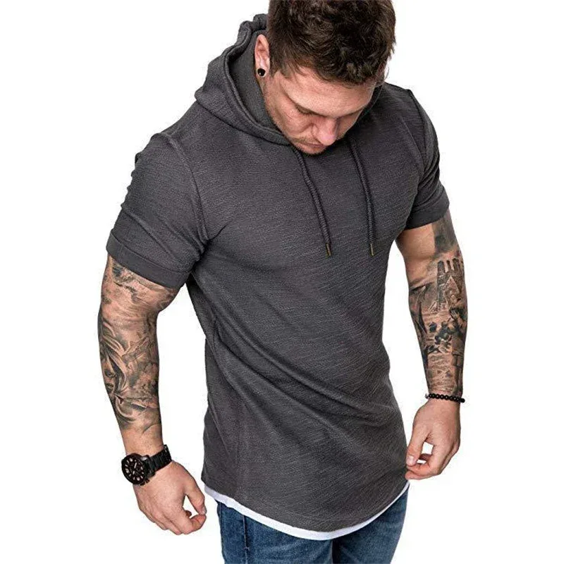 2026 Brand New Mens Hoodies Sweatshirts Short Sleeve Men Hoodies Sweatshirt Casual Solid Color Man Hoodie For Male Hooded
