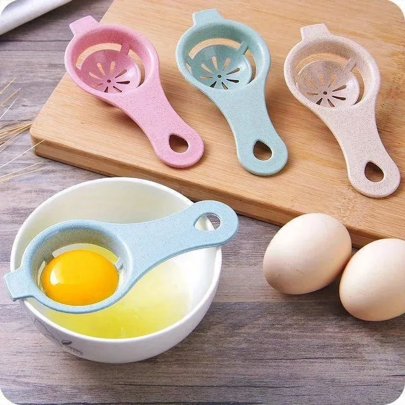 1pc Sustainable Wheat Straw Egg Separator - Easy Yolk & White Filter For Baking Kitchen Gadget