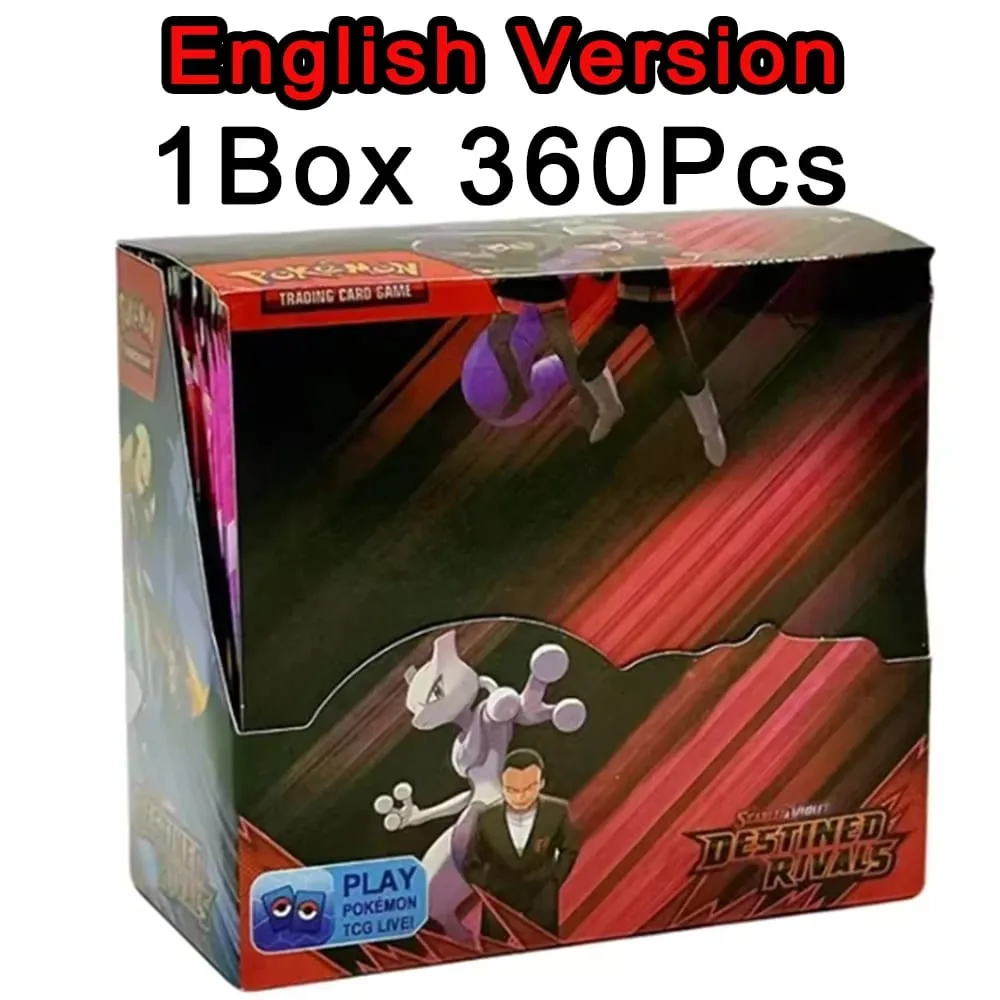 ** 360Pcs EnglishPokémonCards SunMoon Destined PSrismatic Evolutions Scarlet Violet 151 PALDEAN Booster Battle Transaction Card