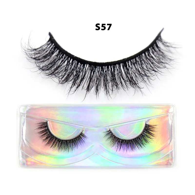 Short Natural 3D Mink Lashes Fluffy Wispy Fake Eyelashes Crisscross False Lashes Eyelash Extension Makeup