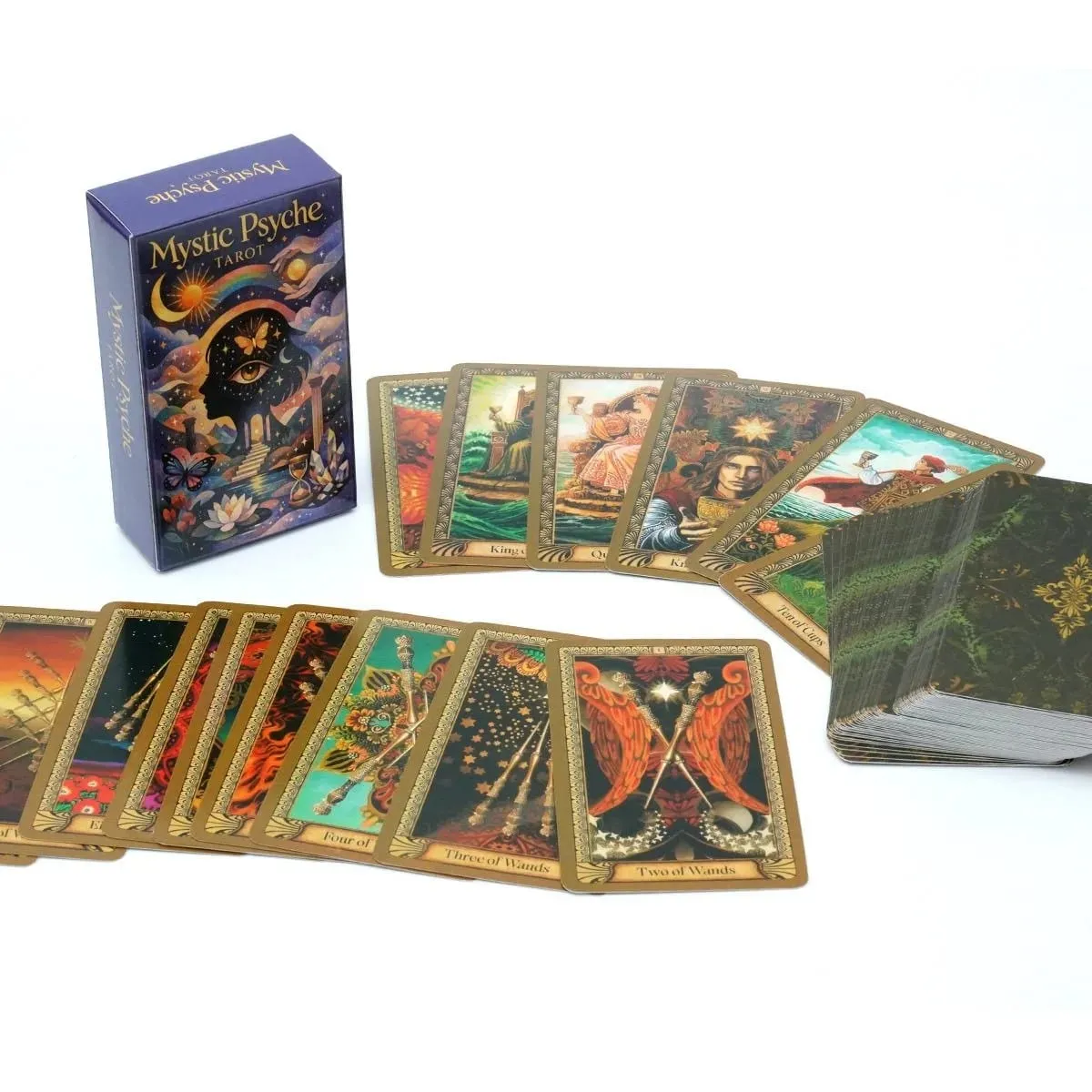 Mystic Psyche Tarot Deck – 78-Card Set for Intuitive Wisdom Spiritual Growth and Archetypal Exploration