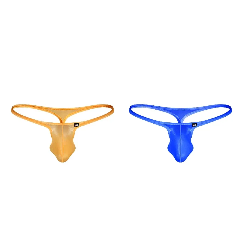 Men's Underwear Japanese Style Ultra-Thin Ice Silk Thong Low Waist Elastic Comfortable T-Back