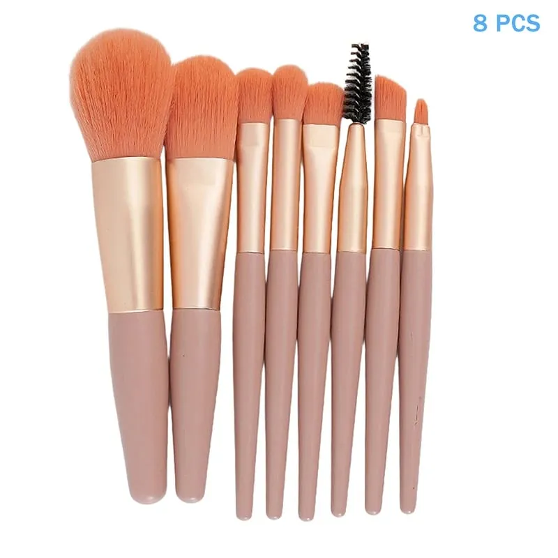 8/13PcsMakeup Brush Set Fluffy Professiona Cosmetic Foundation Powder Eyeshadow Kabuki Make Up Brush Beauty Tool Makeup.